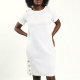 White Button Dress