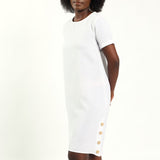 White Button Dress