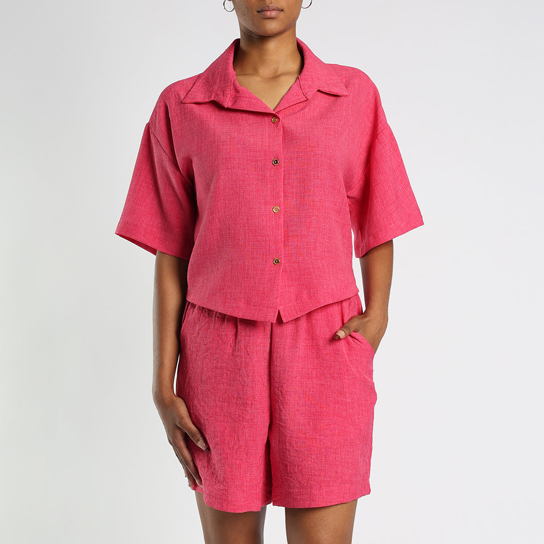 Cerise Buttons Shirt