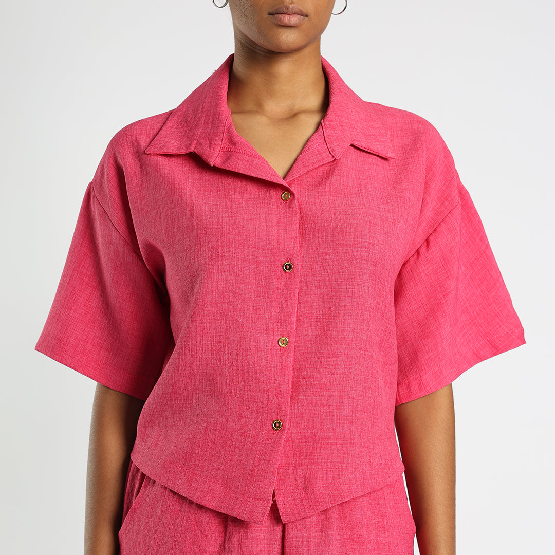 Cerise Buttons Shirt