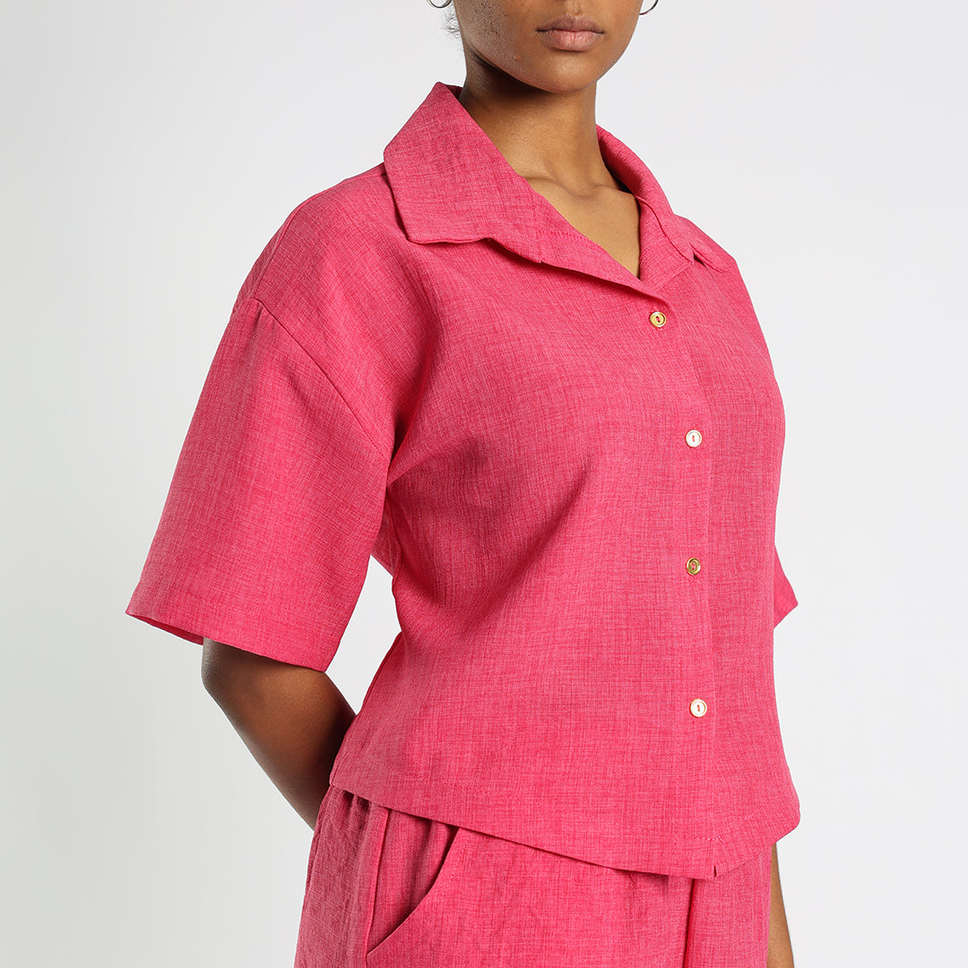 Cerise Buttons Shirt