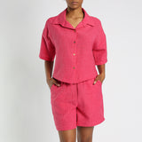 Cerise Mock-Tie Short