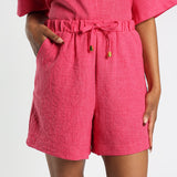 Cerise Mock-Tie Short