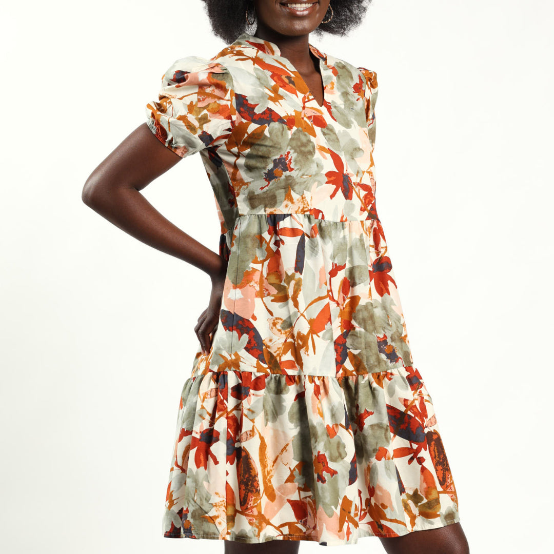 Rust Mustard Henly Dress