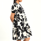 Cream/Black Henly Dress