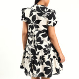 Cream/Black Henly Dress