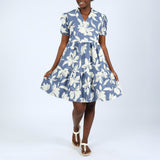Blue/Cream Henly Dress