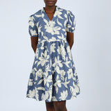 Blue/Cream Henly Dress