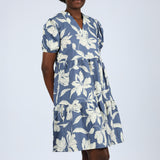 Blue/Cream Henly Dress