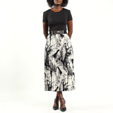 Black/White Pleated Skirt