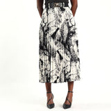 Black/White Pleated Skirt