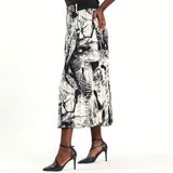 Black/White Pleated Skirt