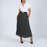 Black/White Pleated Skirt