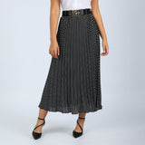 Black/White Pleated Skirt