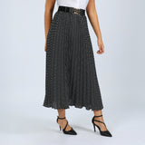 Black/White Pleated Skirt