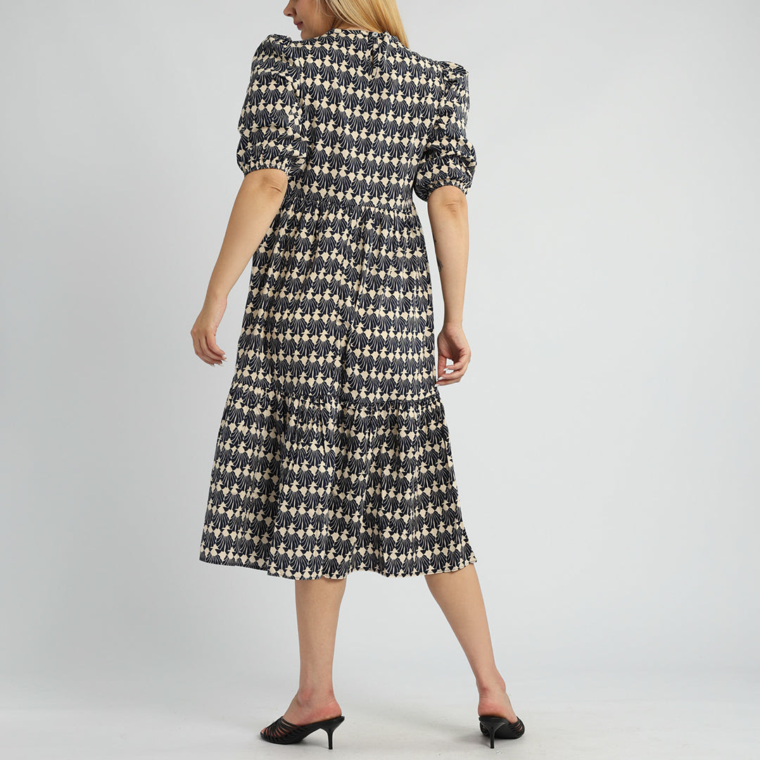 Printed Tiered Dress