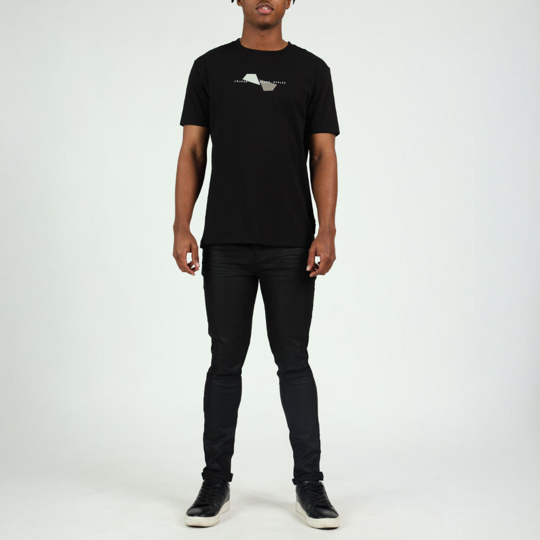 Evolve Black Printed Tee