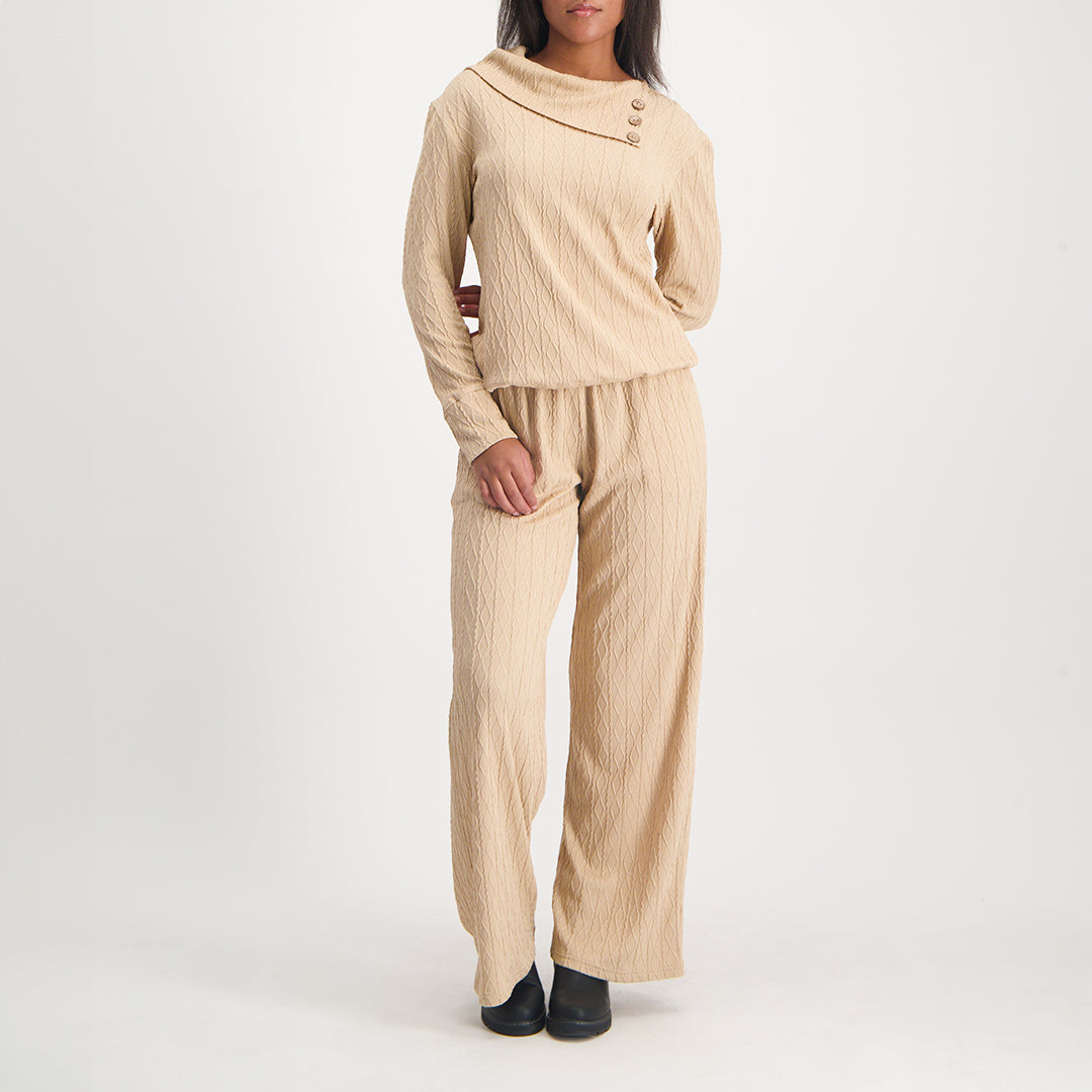 LADIES CIARRA STONE COWL NECK TOP