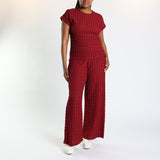 Maroon Basic Pants
