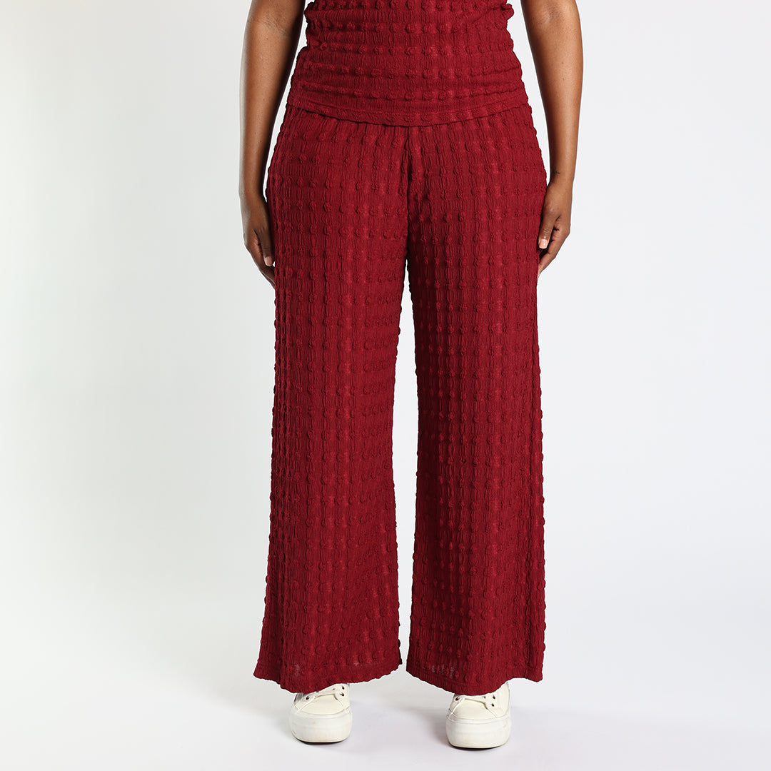 Maroon Basic Pants