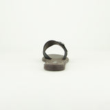 Pebble Leather Push In Sandal.Antique Brass Buckle.