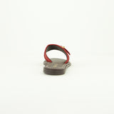 Pebble Leather Push In Sandal.Antique Brass Buckle.