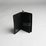 Ciarra Black Saffiano Flap Wallet