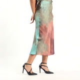 Olive Satin Skirt