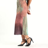 Olive Satin Skirt