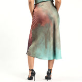 Olive Satin Skirt