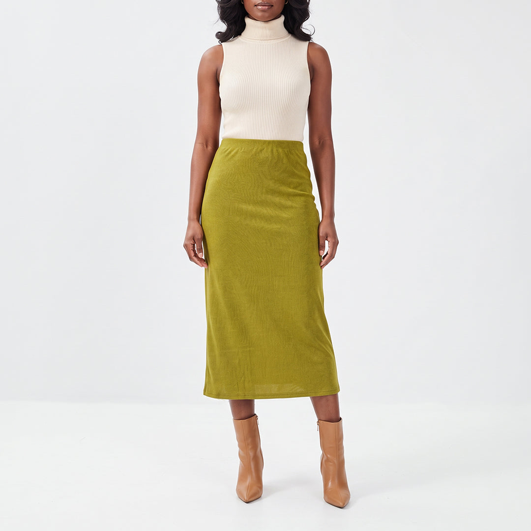 Olive Flare Skirt