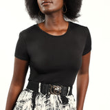Black Short Sleeve Body Suit