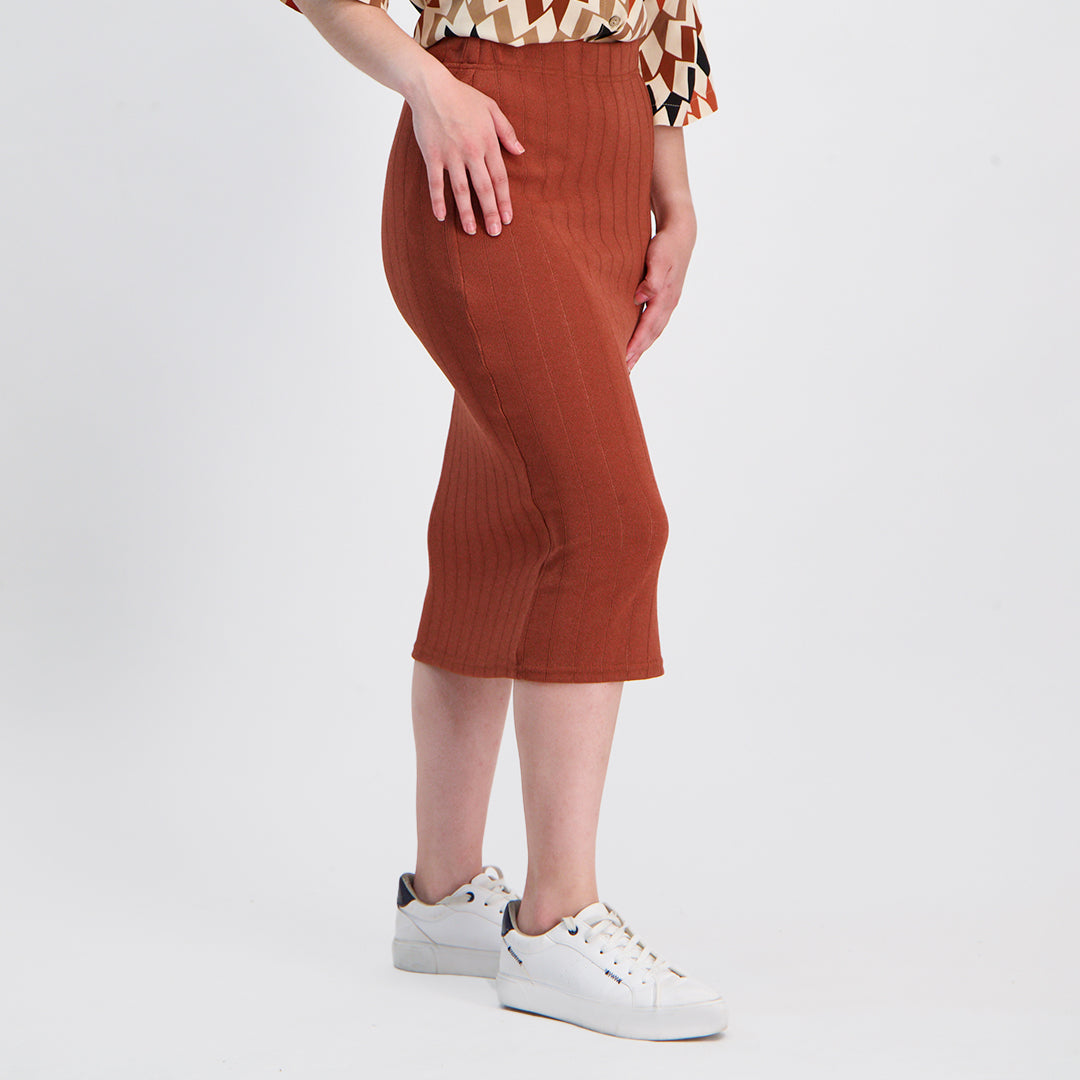 Rust Pencil Skirt
