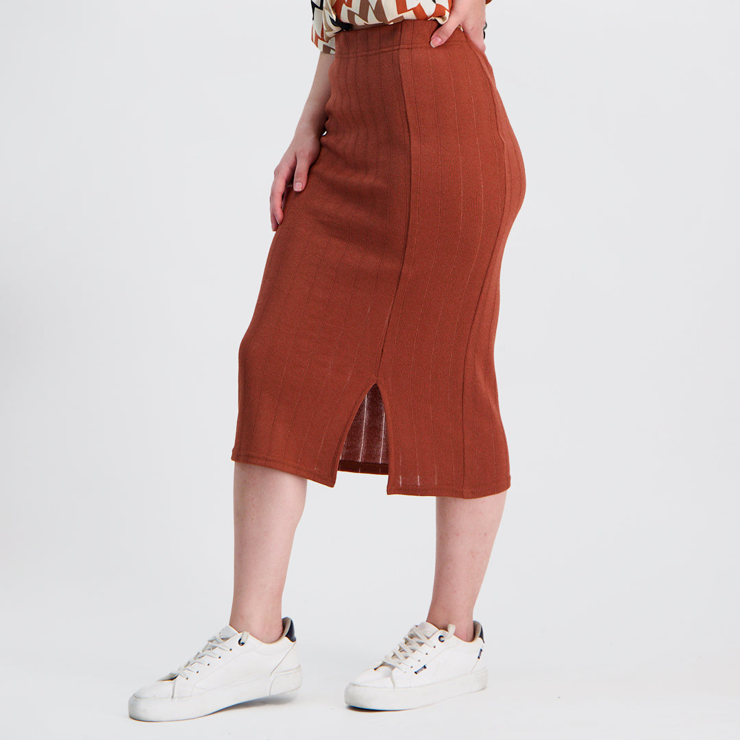 Rust Pencil Skirt