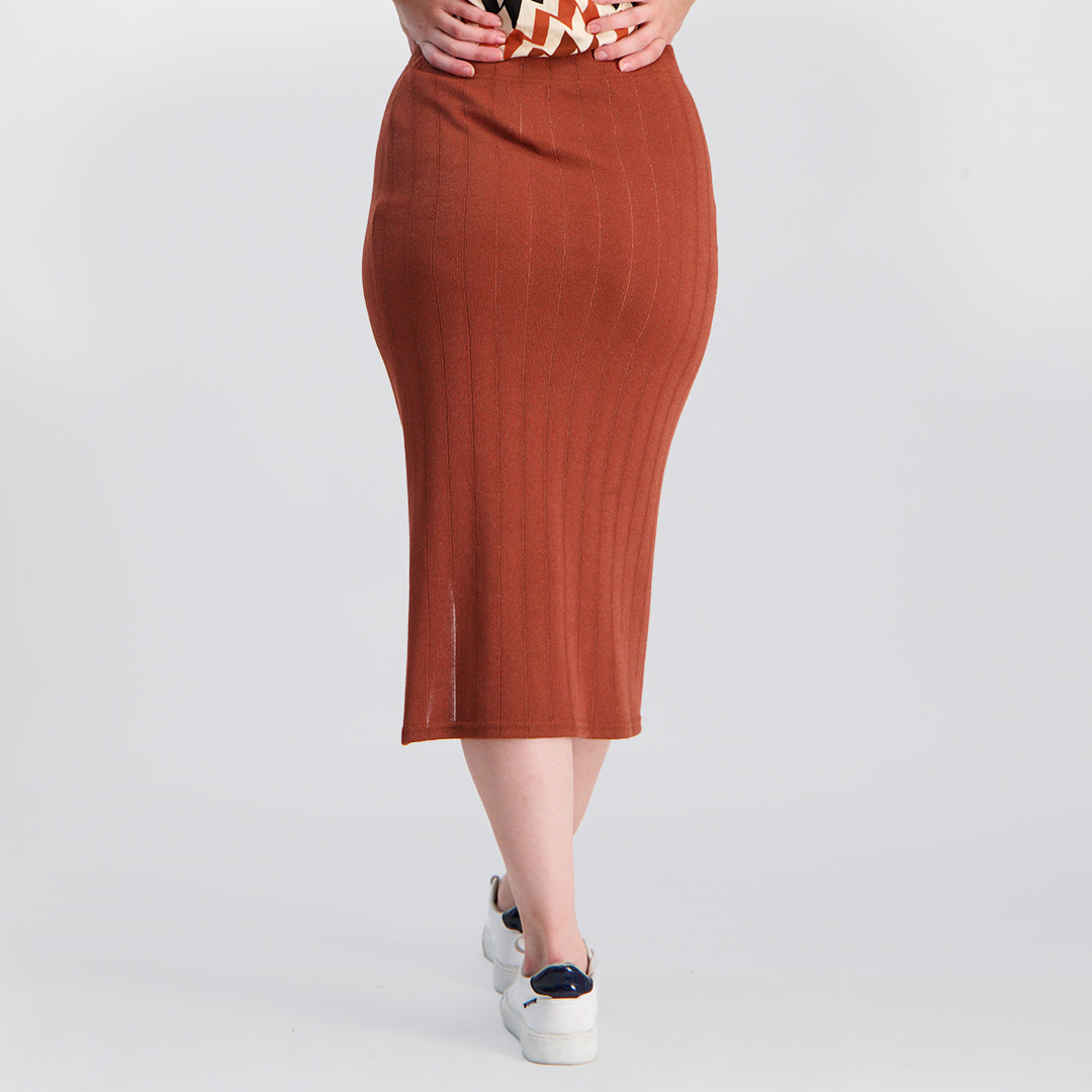 Rust Pencil Skirt