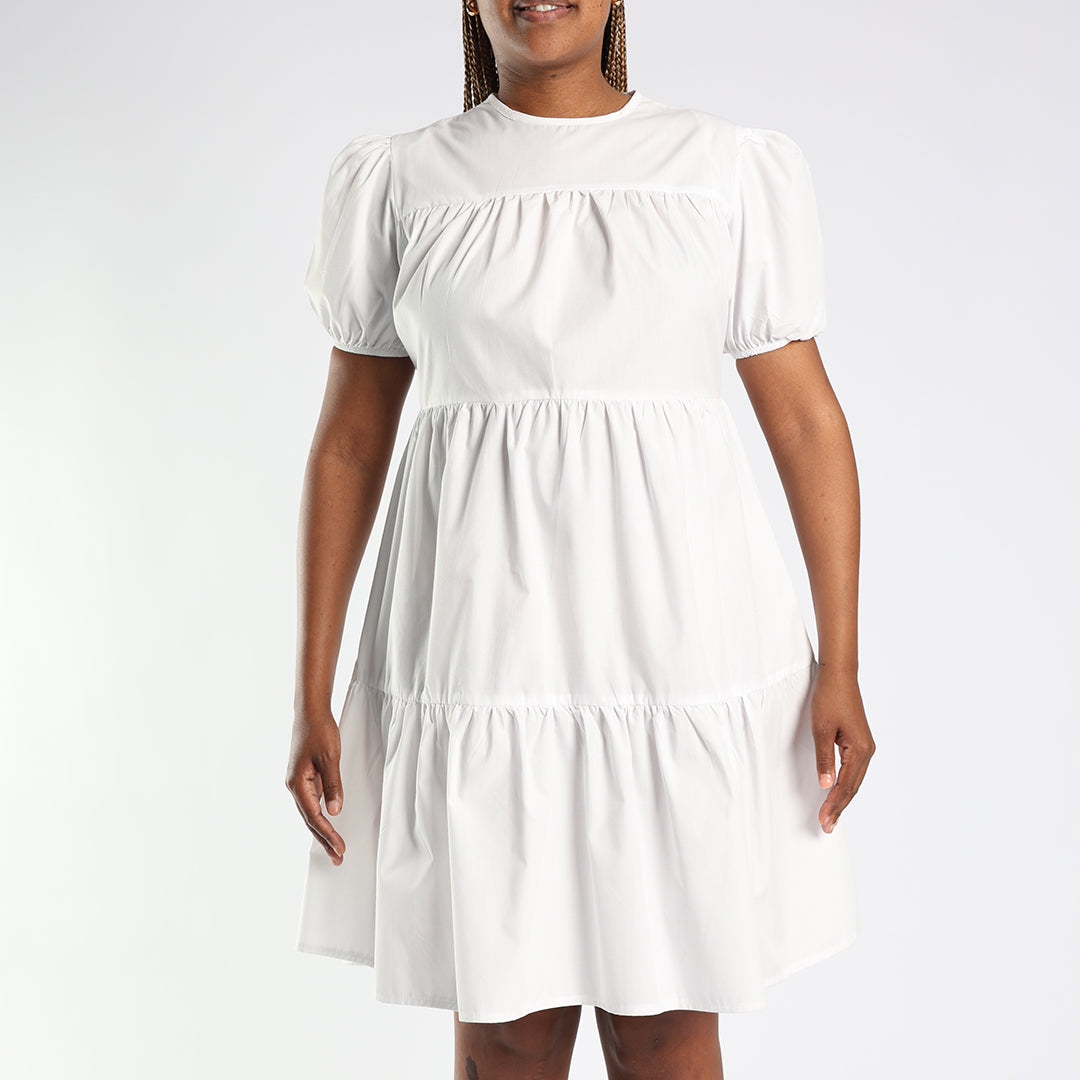 White Tiered Dress