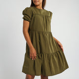 Olive Tiered Dress