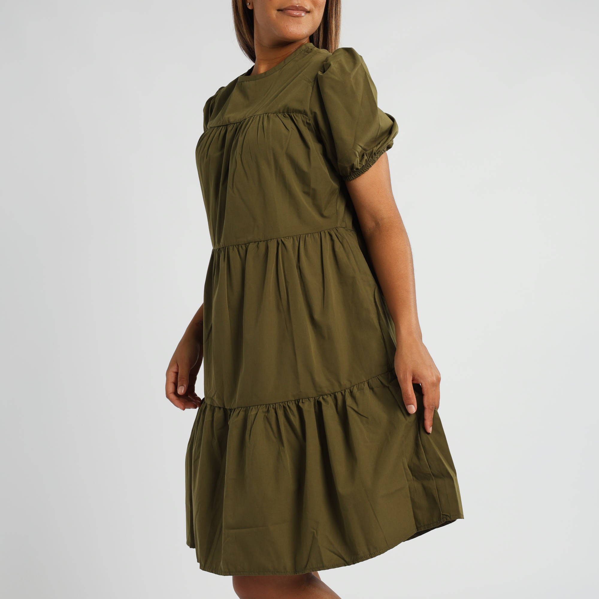 Olive Tiered Dress