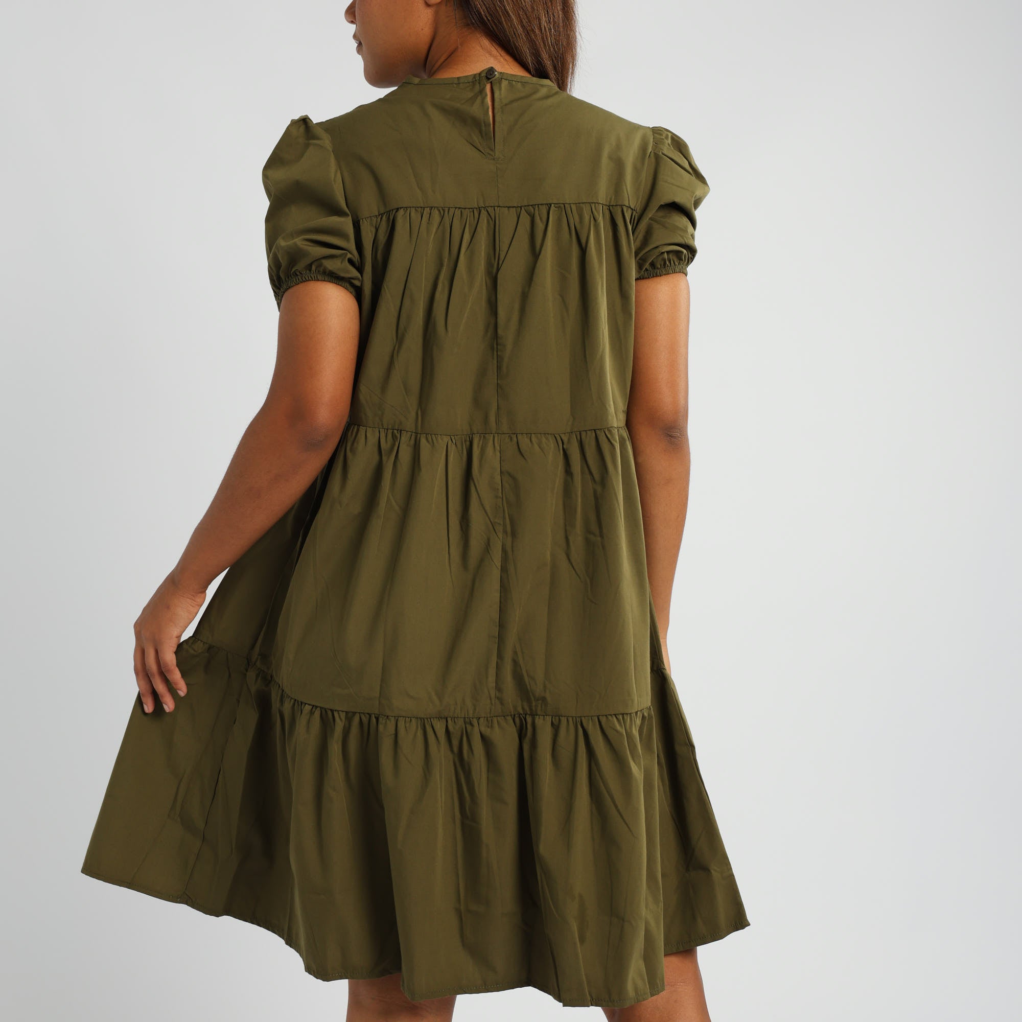 Olive Tiered Dress