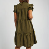 Olive Tiered Dress