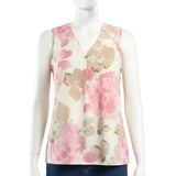 Pink/White V-Neck Top