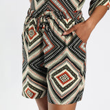 Printed Diamond Shorts