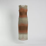 Brown Mesh Dress