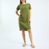 Green Buttons Dress