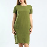 Green Buttons Dress