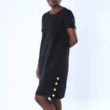 Black Button Dress