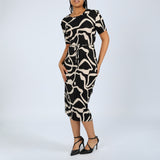 Floral 3/4 Sleeve Dress