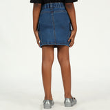 DENIM CARGO SKIRT MED WASH
