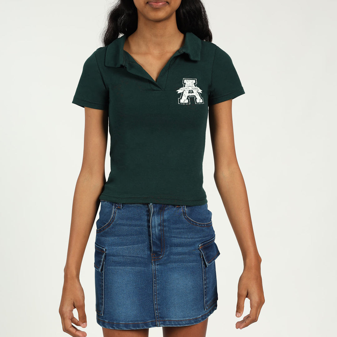 GIRLSWEAR DENIM CARGO SKIRT MED WASH