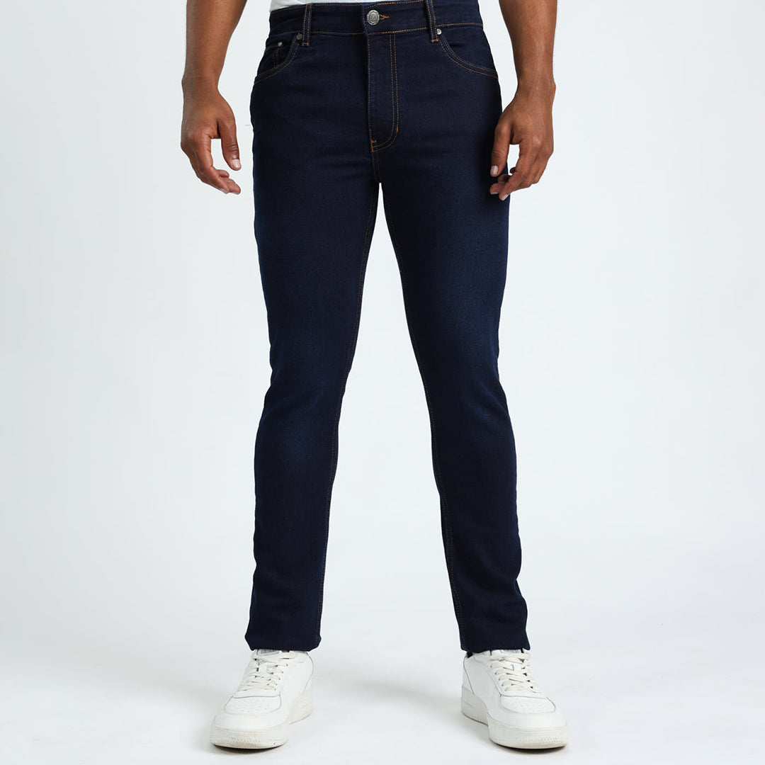 Mens Navy Skinny Jeans.